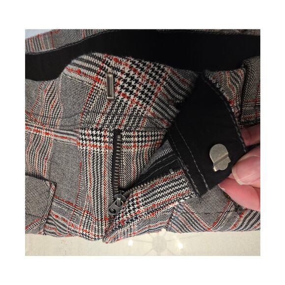 Free People Women's Plaid Wide Leg Bell Bottom Pants SZ 12 - Picture 6 of 11